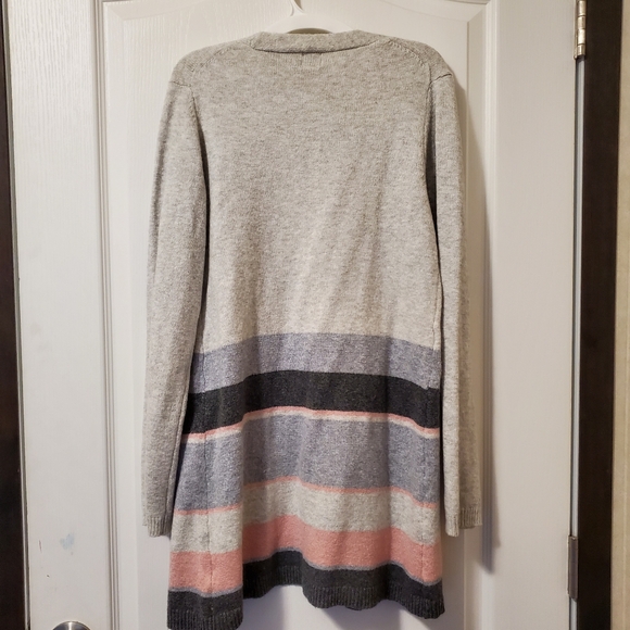 A New Day Cardigan Sweater- Grey/Pink/White (Size XS) - Picture 13 of 16